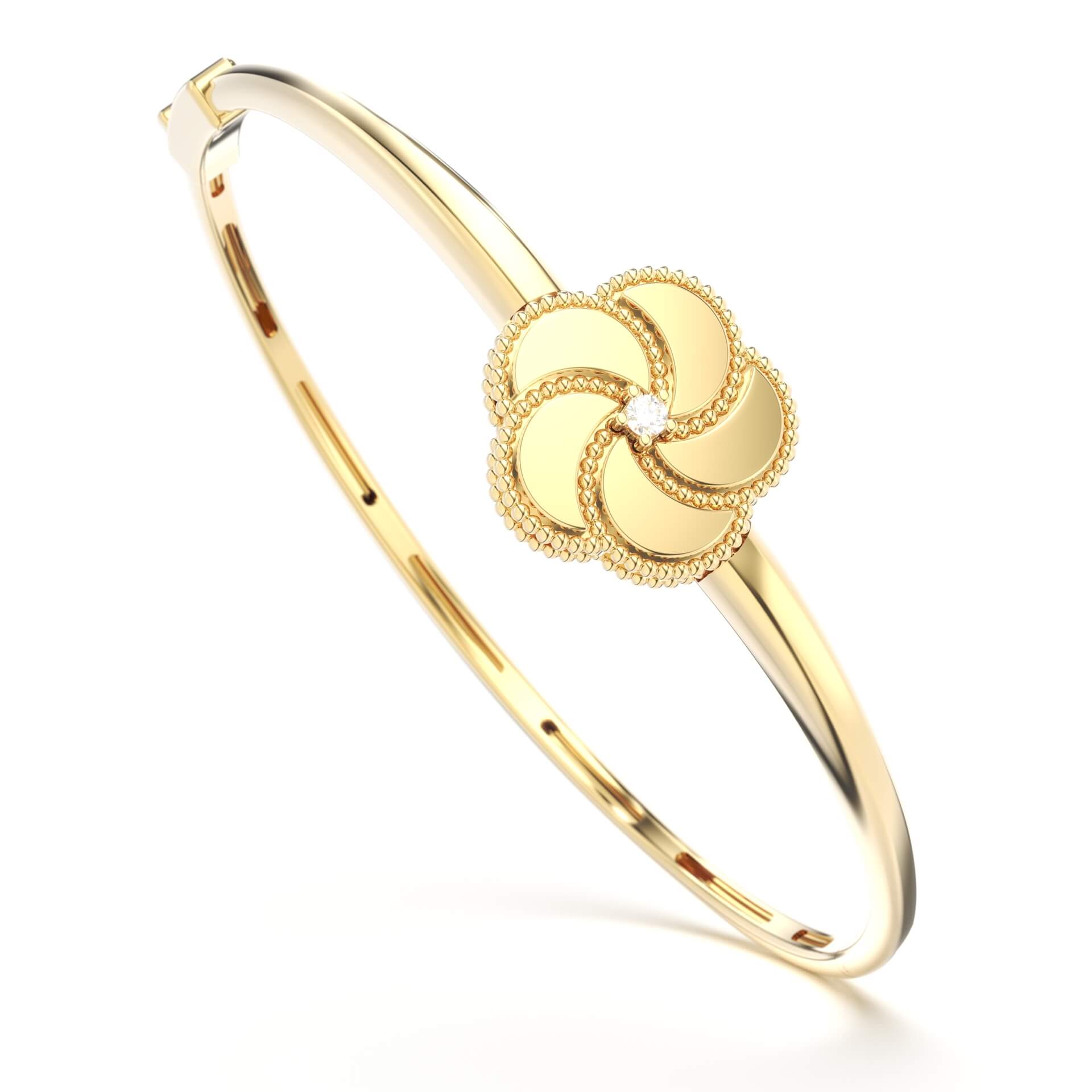 BLOOMY BANGLE WITH DIAMOND