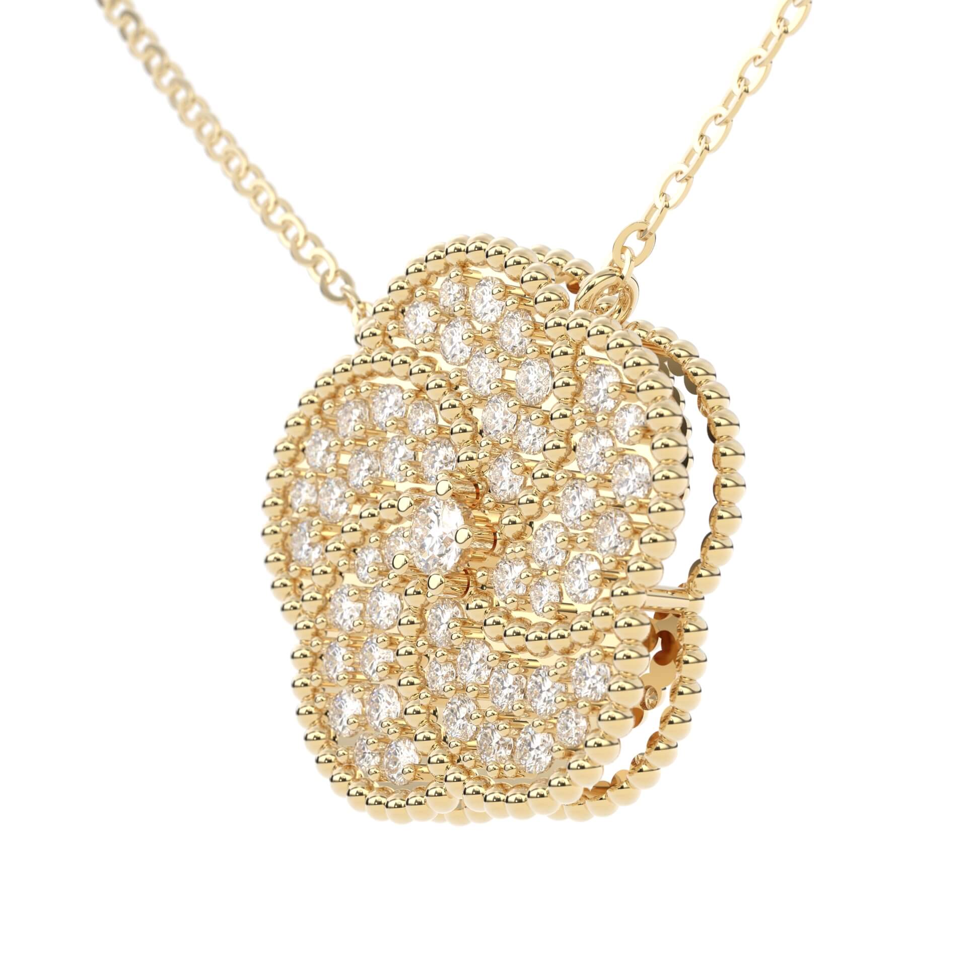 BLOOMY NECKLACE WITH DIAMONDS