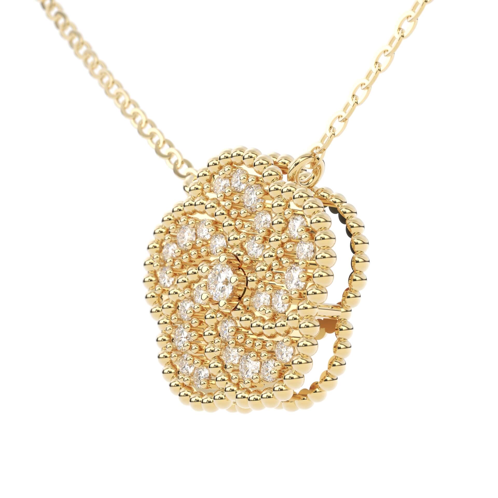 BLOOMY NECKLACE WITH DIAMONDS