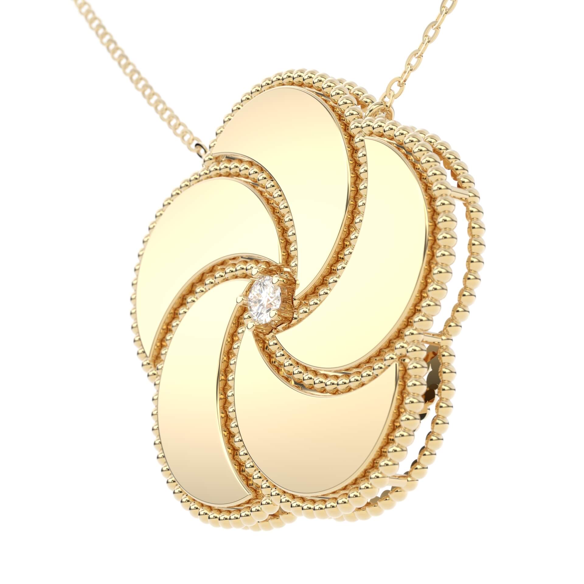 BLOOMY NECKLACE WITH DIAMOND