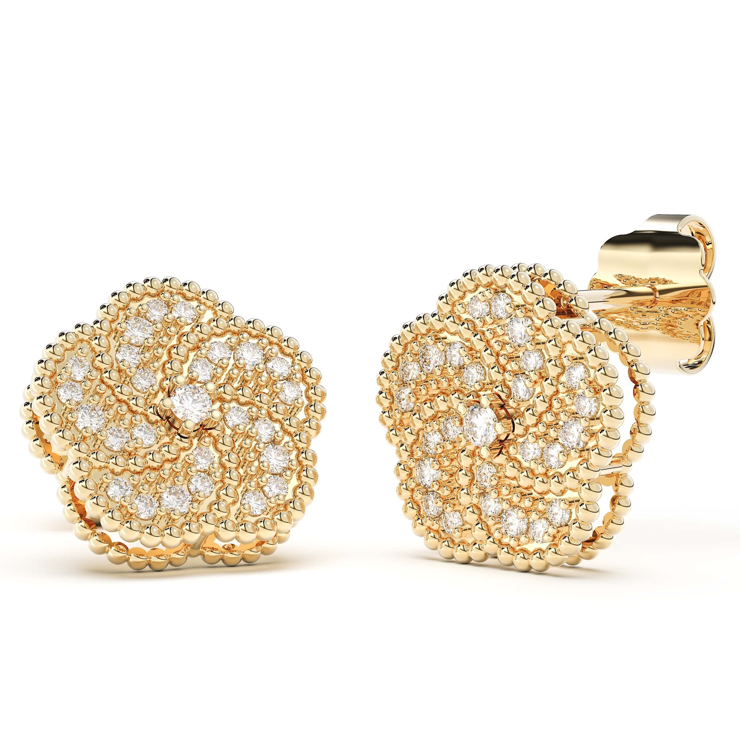 BLOOMY EARRINGS WITH DIAMONDS